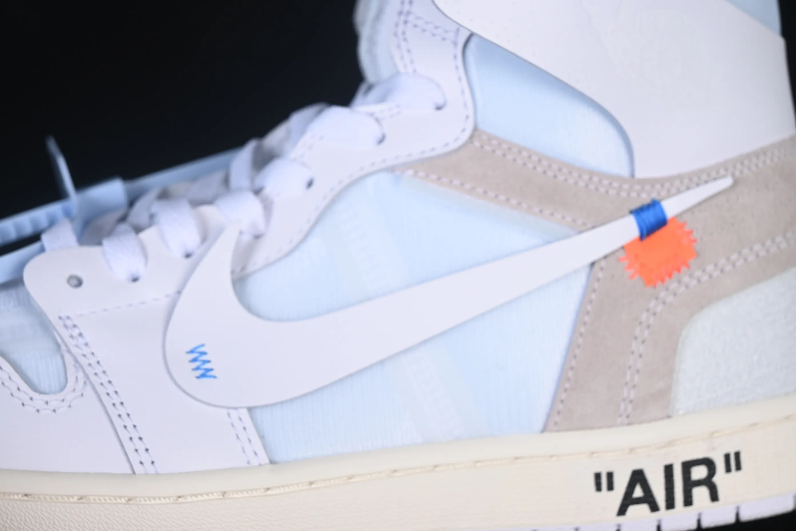 All categories Air Jordan Jordan series basketball shoes Air Jordan 1 High LW version Off White x Air Jordan OW AJ1 Joe 1 joint white high-top basketball shoes AA3834-100